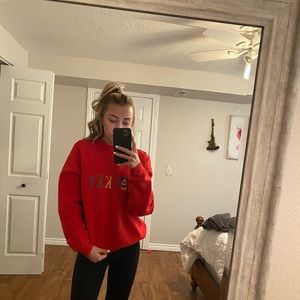Red Mickey Mouse crewneck!!